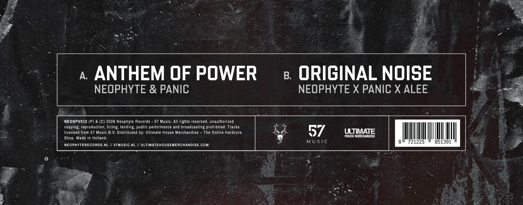 Neophyte & Panic – Anthem of Power | Original Noise [Picture Disc Vinyl]